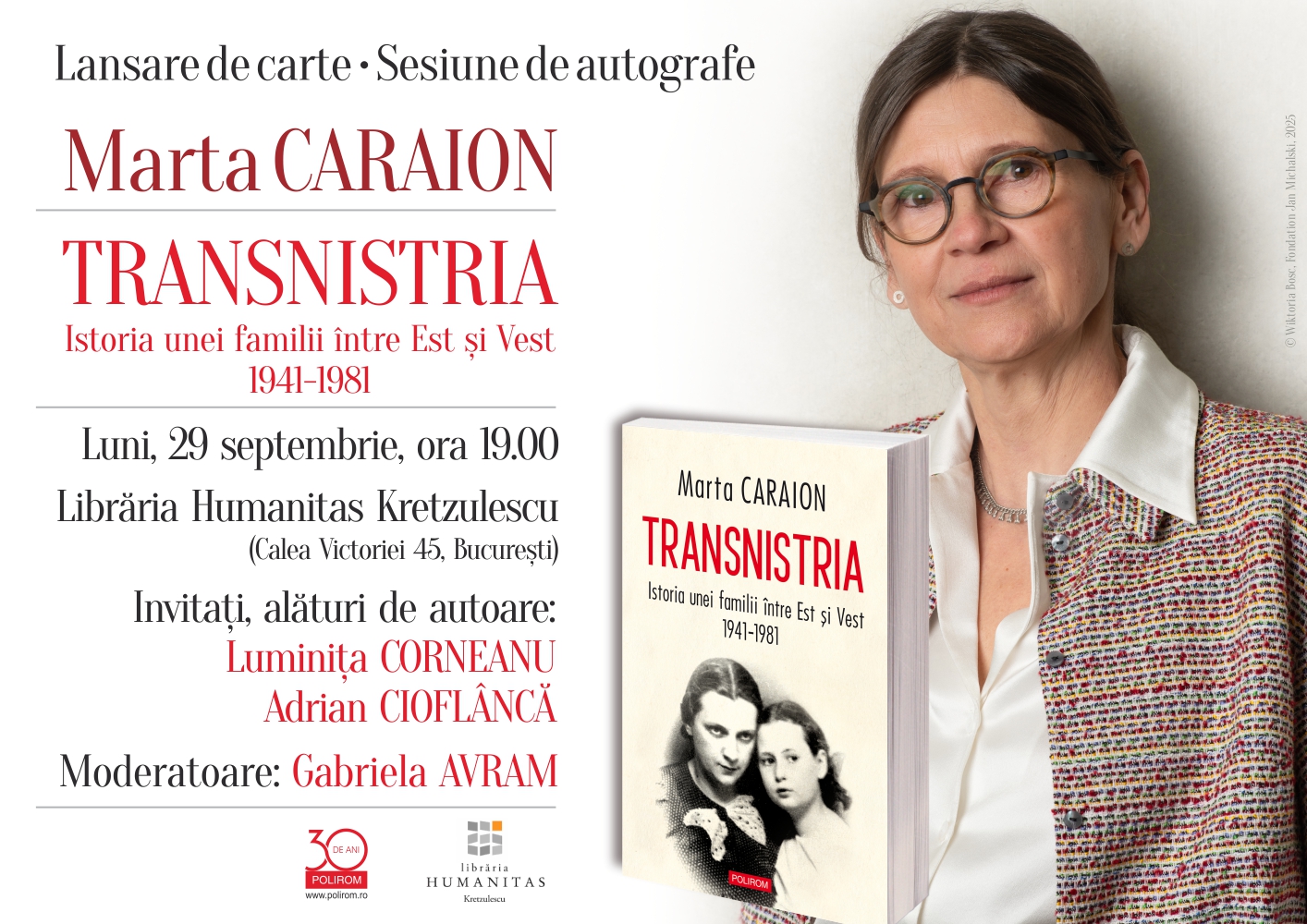 Marta Caraion la București: „Transnistria. Istoria unei familii între Est și Vest, 1941-1981”