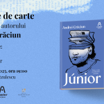 Invitație eveniment Editura Nemira: lansarea romanului „Júnior”, de Andrei Crăciun