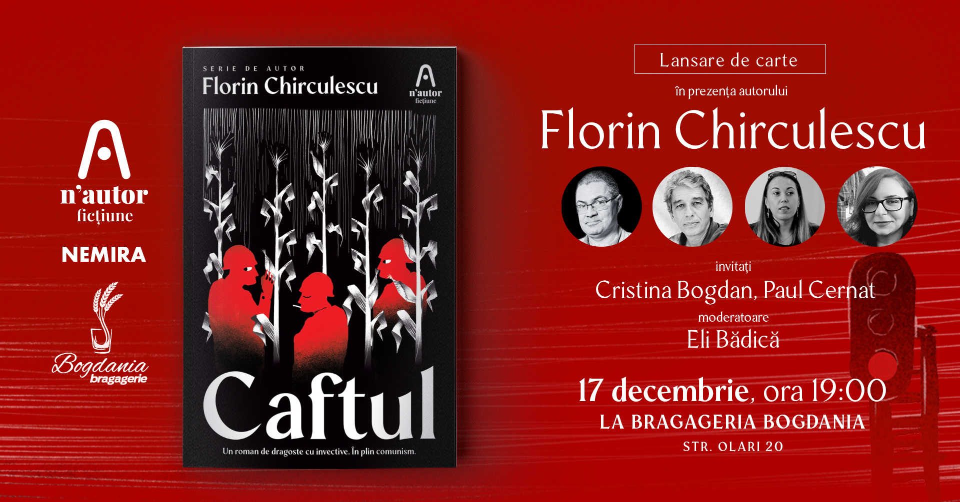 Invitație eveniment Editura Nemira – Lansare de carte în prezența autorului Florin Chirculescu