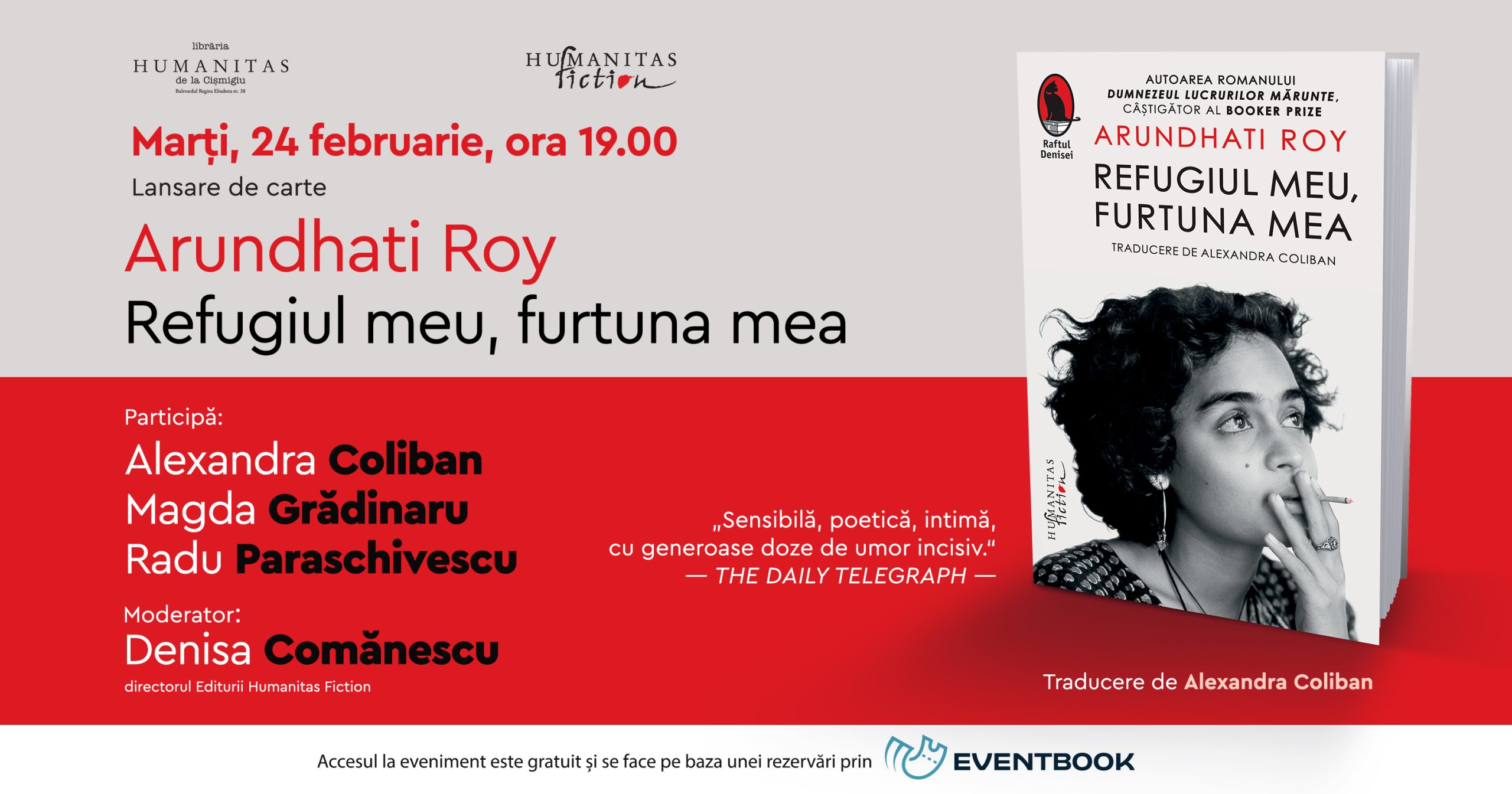 Lansare de carte: „Refugiul meu, furtuna mea“ de Arundhati Roy