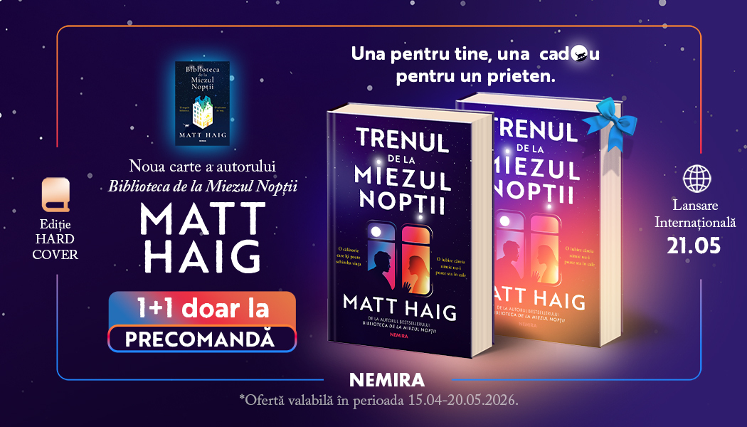 Editura Nemira lansează o campanie specială pentru noul roman semnat de Matt Haig, „Trenul de la miezul nopții”