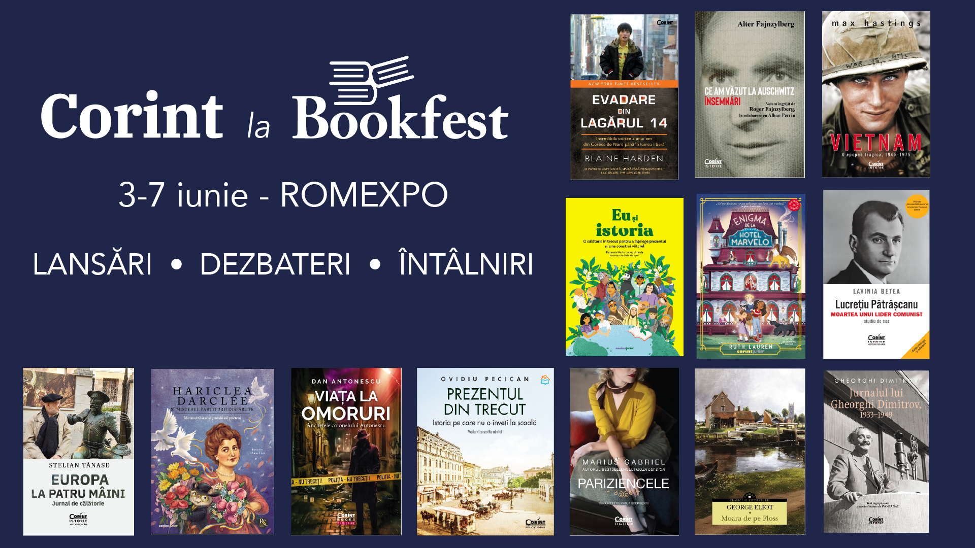 Corint la Bookfest 2026: lansări, dezbateri și peste 100 de noutăți editoriale