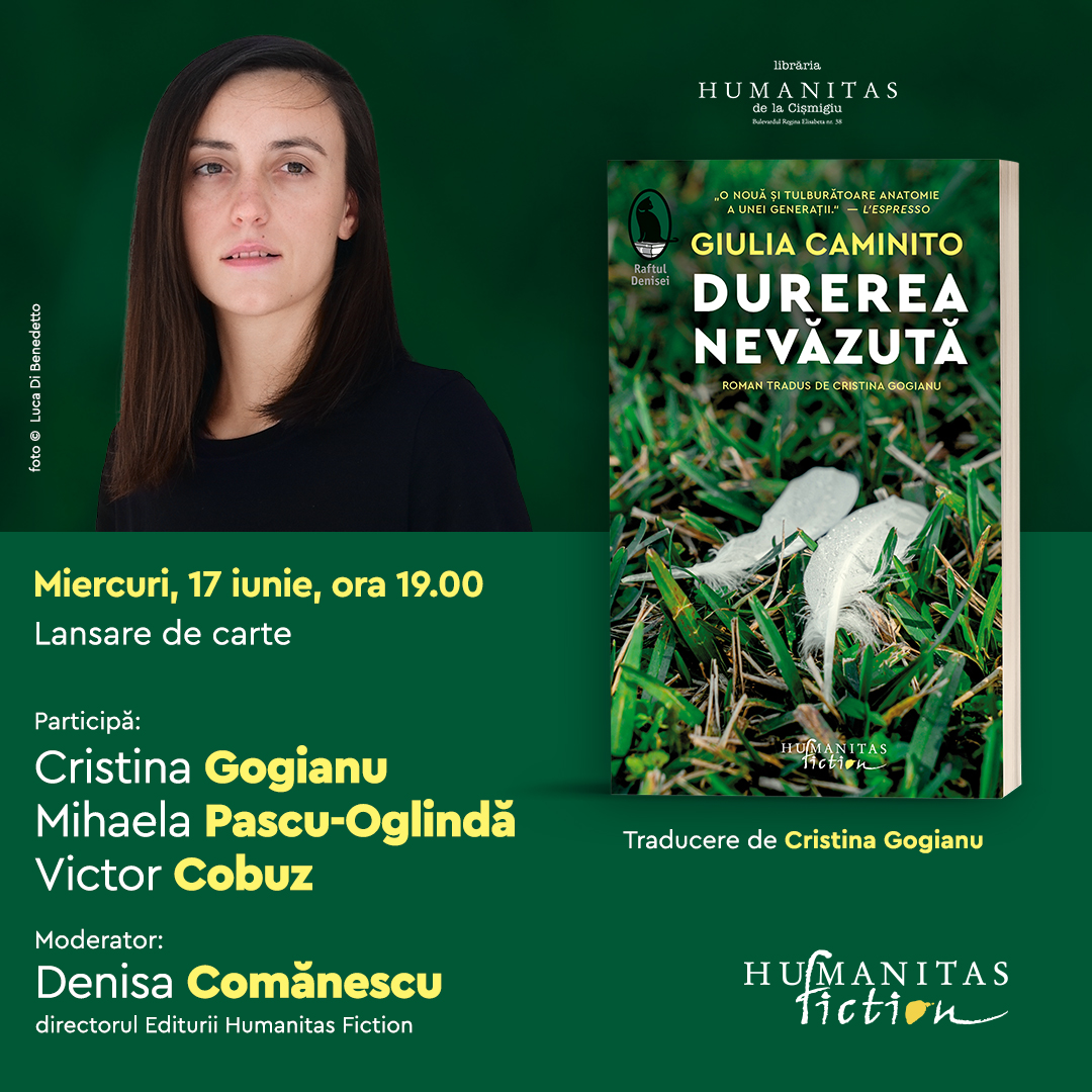 Lansare de carte: „Durerea nevăzută“ de Giulia Caminito