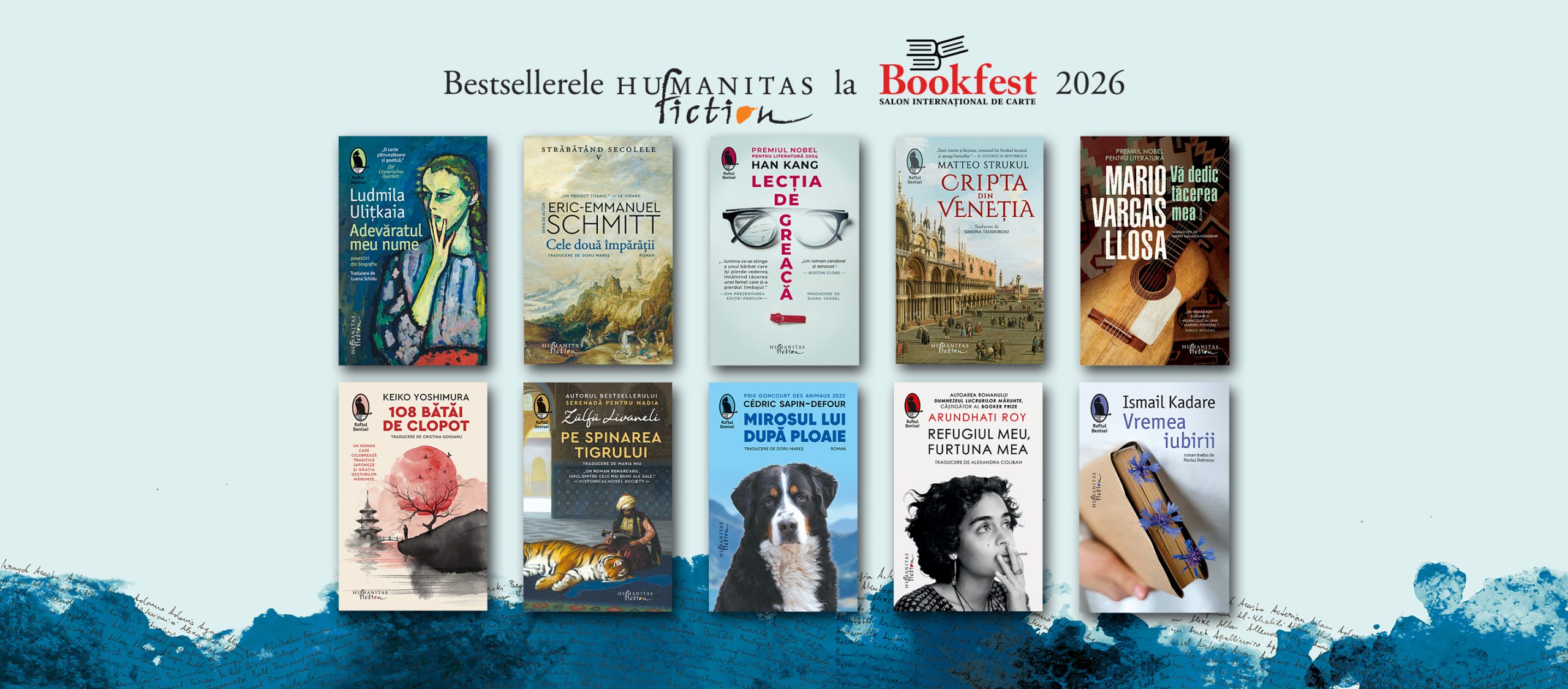 Bestsellerele Editurii Humanitas Fiction la Bookfest 2026