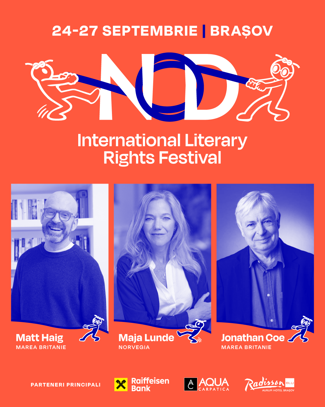 Jonathan Coe, Maja Lunde și Matt Haig vin la NOD Festival