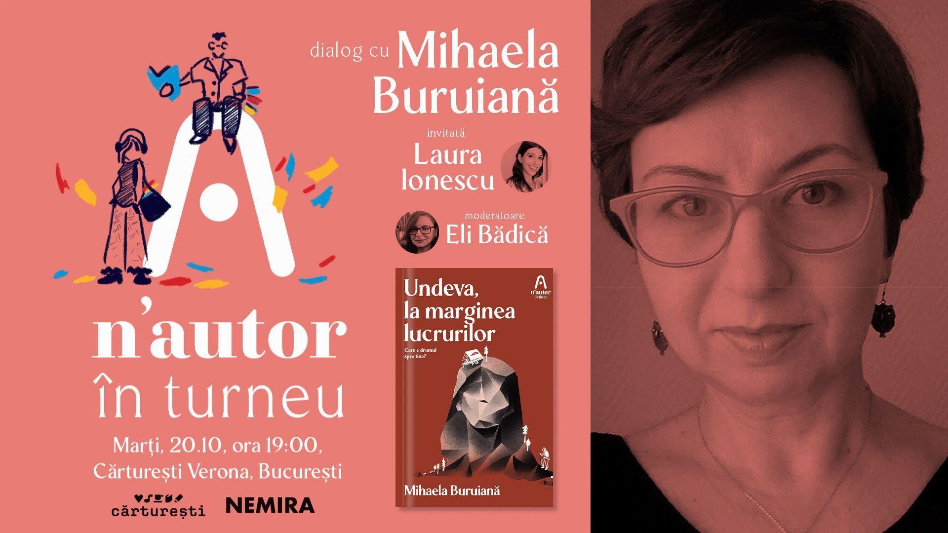 Invitație Editura Nemira – Întâlnire cu scriitoarea Mihaela Buruiană