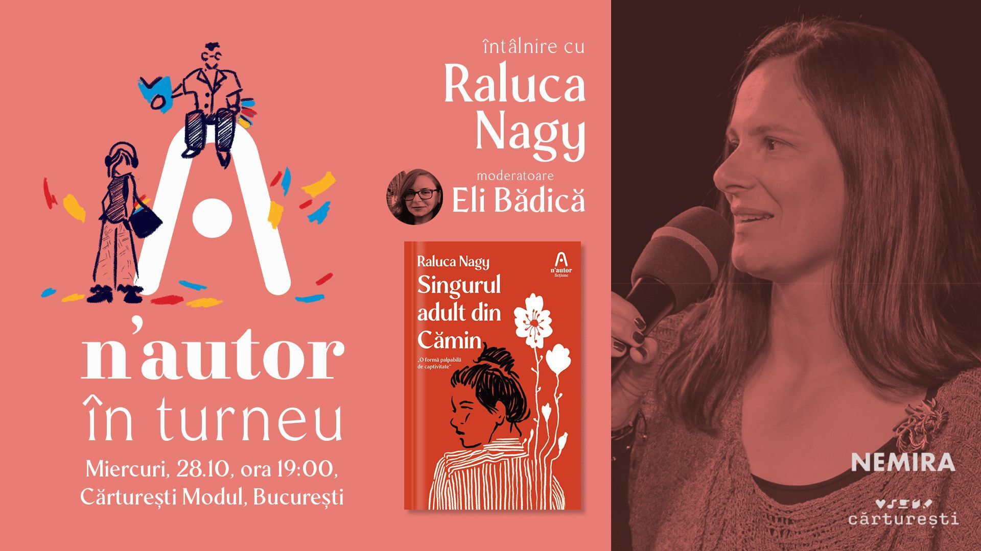 Invitație Editura Nemira – Întâlnire cu autoarea Raluca Nagy, București, 28 octombrie 2026